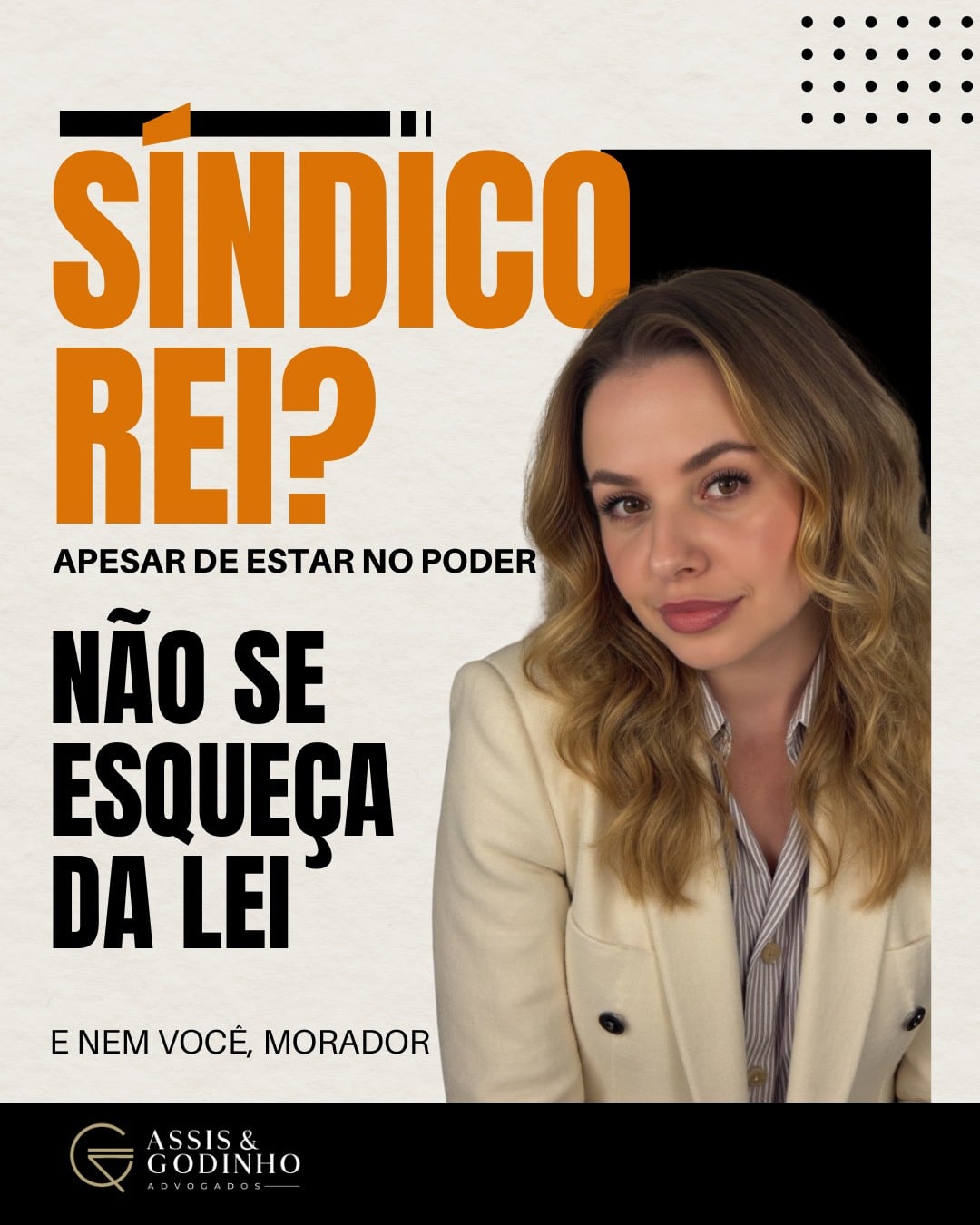 Muitos síndicos acreditam que estão no topo da hierarquia do condomínio, como se pudessem tomar qualquer decisão sozinhos. Mas o cargo não dá imunidade contra a lei. Quando decisões são tomadas sem respaldo jurídico ou sem seguir a convenção, o síndico pode ser processado, multado e até destituído do cargo. A gestão condominial exige equilíbrio entre autoridade e responsabilidade. É fundamental entender que todo ato precisa ter base legal e transparência para evitar problemas futuros. Quer saber até onde vai o seu poder como síndico e quando a lei pode te cobrar a conta? Comente MANUAL e receba o PDF que mostra exatamente como blindar a sua gestão.