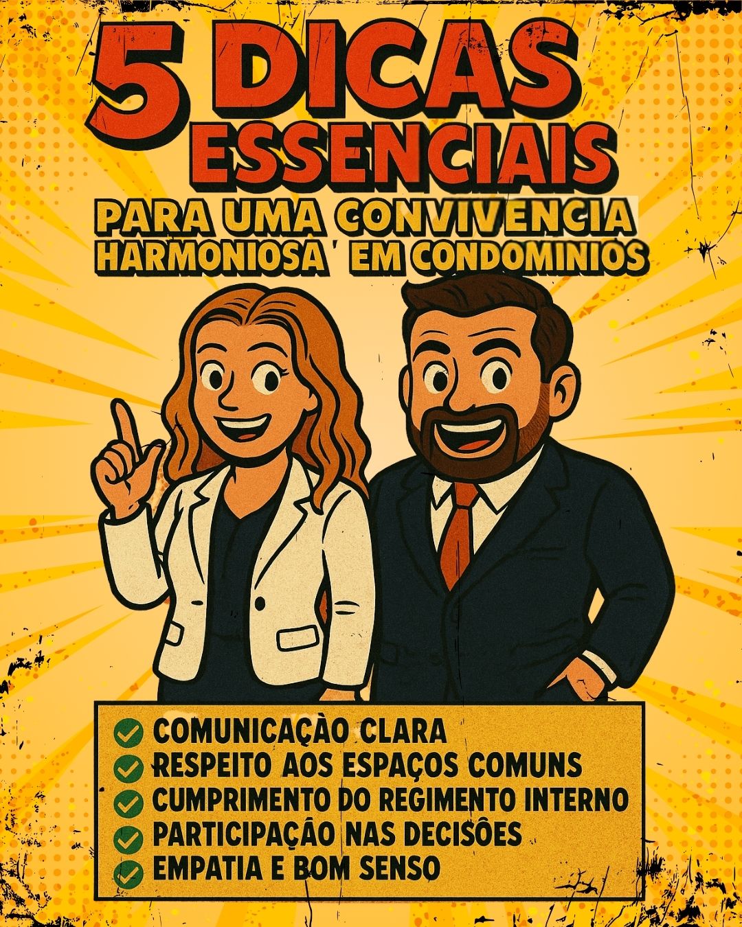 A convivência em condomínios pode ser desafiadora, mas com algumas práticas simples, é possível viver em harmonia! Confira 5 dicas essenciais para um ambiente mais tranquilo e respeitoso. Para um manual completo sobre gestão e convivência no condomínio, comente 'MANUAL' e receba nosso PDF!