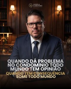 Essa cena é clássica. Na hora da confusão, aparece conselho de todo lado, e na hora de assumir peso, quase ninguém fica. E é aí que muita decisão mal conduzida mostra o tamanho que tem. No condomínio, muita coisa parece pequena até ganhar consequência. Se você quer acompanhar mais conteúdos sobre riscos e decisões na gestão condominial, acesse o link da bio do escritório.