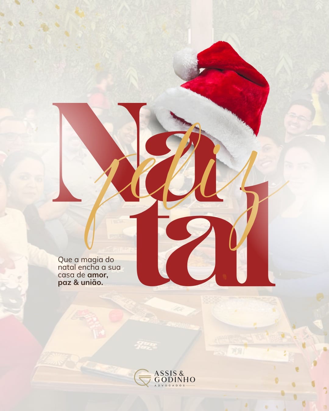 A equipe do Assis & Godinho deseja a todos os clientes, parceiros e amigos um Natal com paz, saúde e momentos verdadeiros ao lado de quem importa. Obrigado por confiarem em nosso trabalho ao longo deste ano. Boas festas!