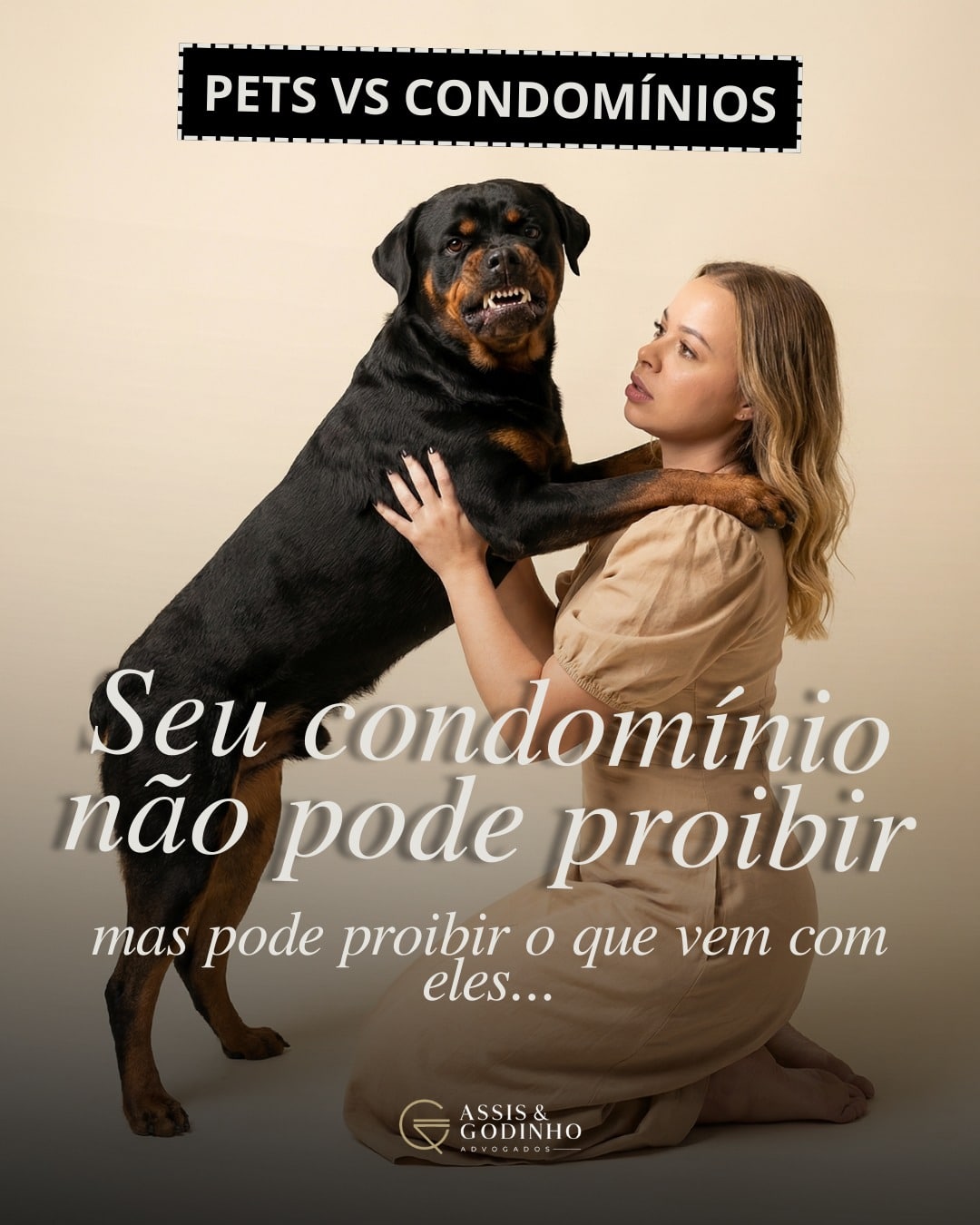 A discussão sobre pets em condomínio continua entre os assuntos mais procurados no país, e por um motivo simples: ninguém sabe exatamente o que pode e o que não pode. A regra é clara: o condomínio não pode proibir animais de maneira genérica. Mas isso não significa “liberou geral”. O que pode (e deve) ser regulado: • barulho excessivo; • circulação sem guia; • higiene em áreas comuns; • agressividade; • riscos ao convívio coletivo. O que NÃO pode: • limitar raça; • limitar tamanho; • exigir laudos sem justificativa; • proibir a presença do animal dentro da unidade. O problema nunca é o pet. É o comportamento do animal ou do dono. Quer revisar o regimento do seu condomínio pra evitar conflitos e multas anuladas? Fale no direct. #petsnocondominio #direitocondominial #regimentointerno #conflitoscondominio #animaldeestimacao #advocaciacondominial