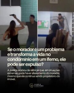 Tem uma diferença enorme entre ser um vizinho inconveniente e transformar a convivência em um problema permanente. Em setembro de 2026, a Justiça do Distrito Federal determinou o afastamento definitivo de dois moradores após mais de uma década de comportamentos considerados incompatíveis com a segurança, a tranquilidade e a convivência dos demais moradores. Na prática, casos extremos podem envolver: • Perturbação reiterada da tranquilidade dos moradores • Comportamentos que comprometem a segurança do condomínio • Reincidência mesmo depois de advertências e medidas anteriores • Condutas que ultrapassam aquilo que pode ser considerado um simples conflito entre vizinhos E aqui está a parte que muita gente não imagina: ser proprietário não significa ter liberdade para prejudicar indefinidamente a coletividade. Mas também não significa que qualquer discussão, reclamação ou barulho autorize o afastamento. É uma medida excepcional, que depende das circunstâncias e da prova da gravidade e da reiteração da conduta. Seu condomínio tem um caso assim? Antes de transformar uma briga de vizinhos em uma guerra judicial, vale entender quais medidas podem ser tomadas e como documentar corretamente o problema. Base: decisão da 25ª Vara Cível de Brasília, divulgada pelo TJDFT em 08/09/2026. #direitocondominial #sindico #vidadeapartamento #direitoimobiliario #apartamento